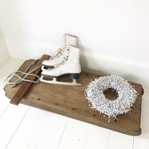 Lovely large handmade vintage wooden sleigh