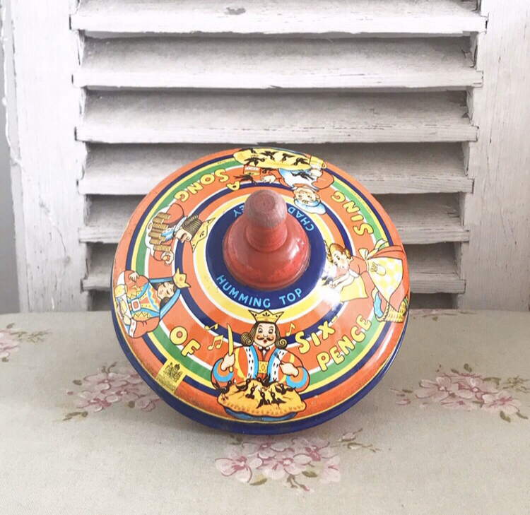 Chad Valley Viintage 1960s Chad Valley Humming Spinning Top Toy Collectable Tv Film Prop 