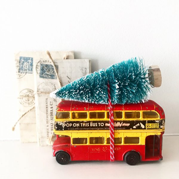 Beautiful vintage London bus Christmas decoration