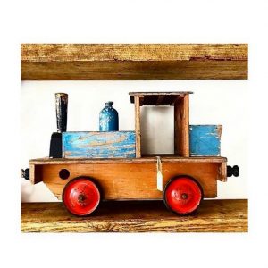 Wonderful old wooden toy train