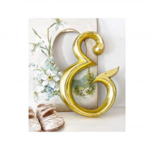 Lovely reclaimed Amphersand gold letter (23cm)