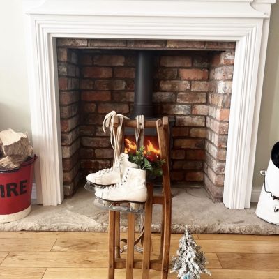 Lovely little rustic vintage childs sleigh 70cm