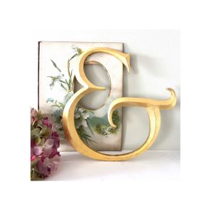 Beautiful reclaimed gold Amphersand (25cm)