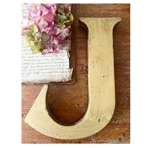 Wonderful large reclaimed gold letter J (30cm)