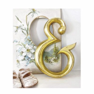Beautiful gold gilt Ampersand (23cm)
