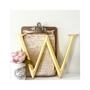 Beautiful reclaimed gold Letter W (20cm)