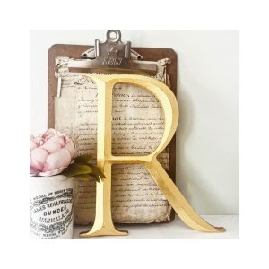 Beautiful reclaimed gold Letter R (20cm)