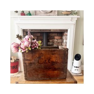 Lovely old rustic C & C advertising crate