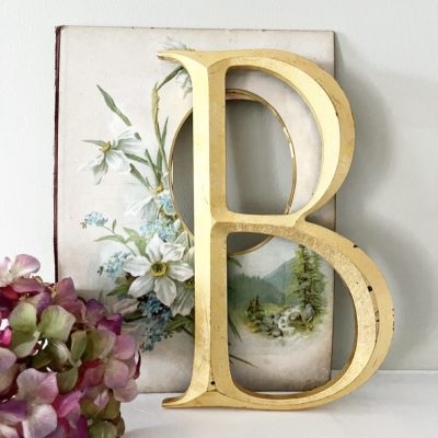Beautiful reclaimed gold Letter B (20cm)